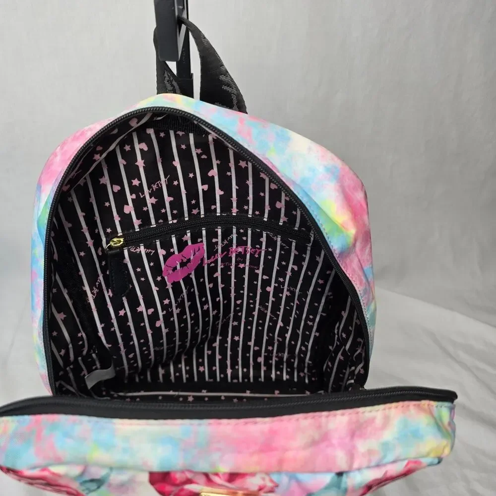 Betsey Johnson Floral Backpack Pink Blue 14